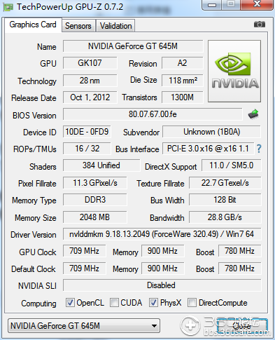 GPU-Z檢測工具